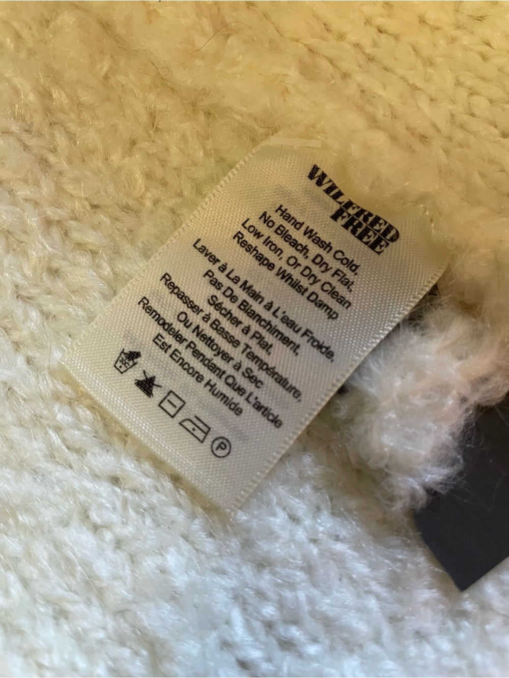 Wilfred Free Aronson Cream Open-Front Women's Cardigan Sweater NWT - Picture 7 of 11